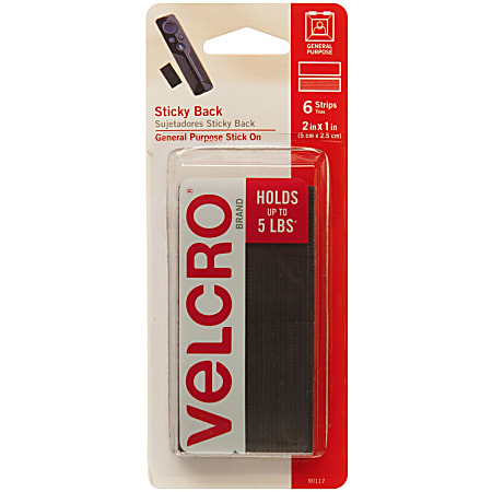 Velcro® Brand 12 x 6 Industrial Adhesive Backed Hook & Loop Sheets Set