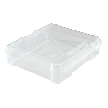 IRIS Portable Project Cases, 11-7/8" x 11-3/8" x 19-1/8", Clear, Pack Of 6 Cases