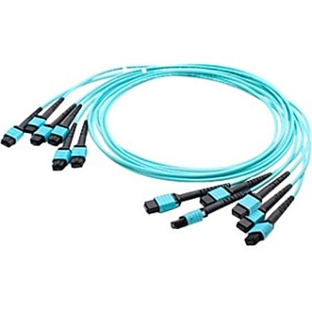 AddOn 25m MPO (Female) to MPO (Female) 72-strand Aqua OM3 Straight Fiber Trunk Cable