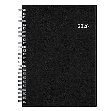 2026 Blue Sky Weekly/Monthly Planner, 5-7/8” x 8-5/8", Passages/Solid Black, January To December, 152940