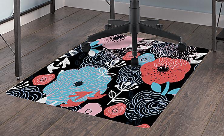 Office Depot Brand Fashion Chair Mat 35 x 40 Floral Office Depot