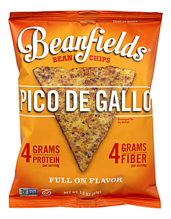 Beanfields Pico De Gallo Bean And Rice Chips, 1.5 Oz, Pack Of 24 Bags