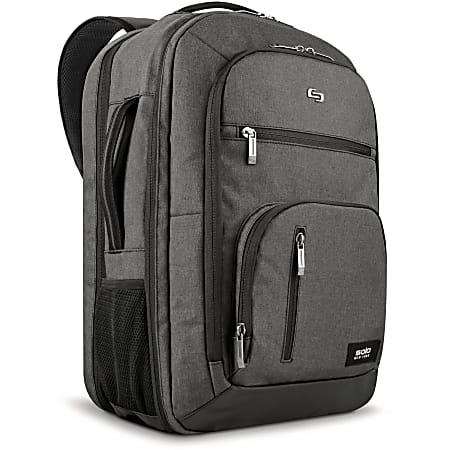 Solo New York Bags Grand Travel TSA Backpack With 17.3 Laptop Pocket Gray Office Depot