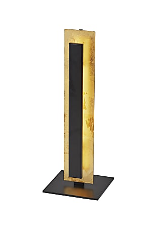 Adesso® Hayden LED Table Lamp, 16-3/4"H, Gold/Black