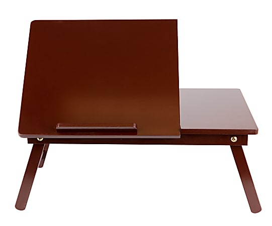 Mind Reader Wooden Lap Desk, 13-1/2" x 21-1/2", Cherry