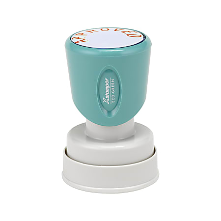 Custom ECO-GREEN Xstamper® Pre-Inked Round Stamp, N51, 15/16" Diameter Impression