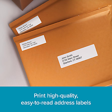 DYMO Return Address Labels For LabelWriter Label Printers 34 x 2 White ...