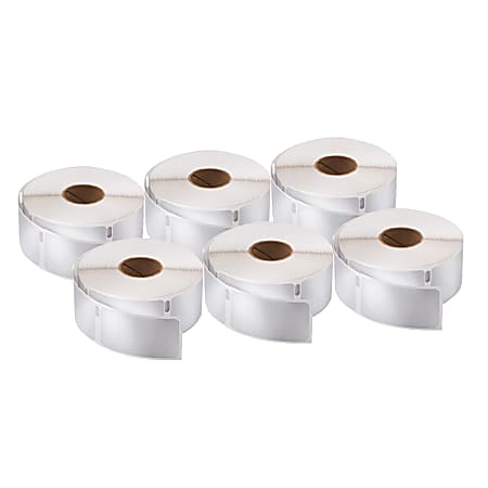 DYMO® Return Address Labels For LabelWriter® Label Printers, 3/4" x 2", White, 500 Labels Per Roll, Pack Of 6 Rolls