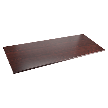 Lorell&reg; Quadro Sit-To-Stand Laminate Table Top, 60"W x 24"D, Mahogany