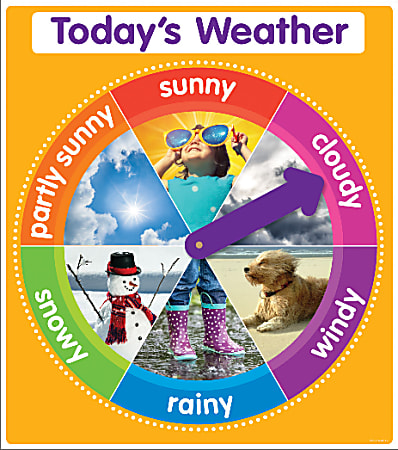 Color Your Classroom Chart, Today's Weather, 17" x 22", Orange, Grades Pre-K - 6