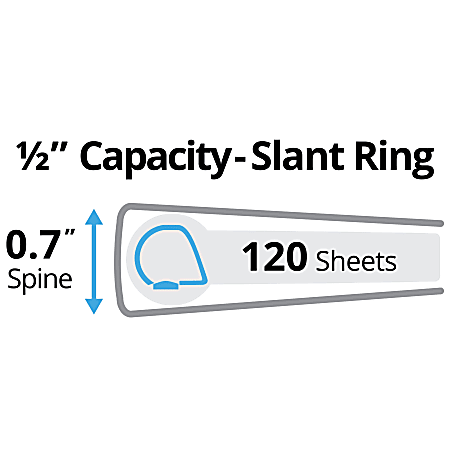 Avery® Durable View 3 Ring Binder, 0.5