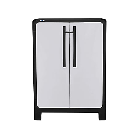 Inval® MQ Eclypse Eco Collection Medium 29"W Multipurpose Storage Cabinet, Black/Gray