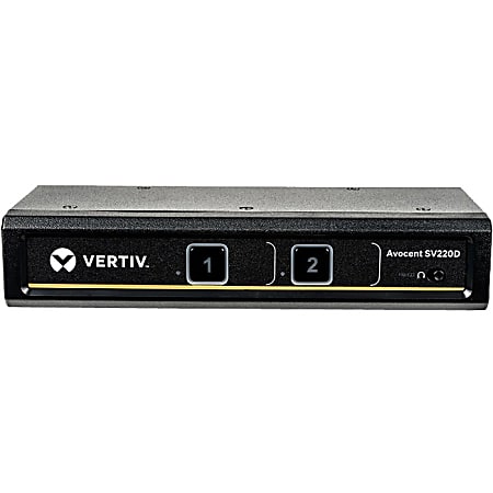 Vertiv Avocent SV200 Desktop KVM Switch | 2 Port | DisplayPort (SV220D-001) - Desktop KVM Switches | Zero Delay Switching | USB Port | 2-Year Full Coverage Factory Warranty - Optional Extended Warranty Available
