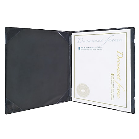 Realspace™ Document And Certificate Holder, 8-1/2" x 11", Black/Gold