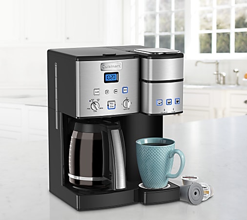 Cuisinart Coffee Center Coffeemaker & Brewer, Programmable, Single Serve, 2-in-1, 12 Cup Capacity