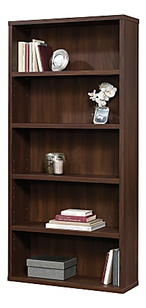 Sauder Optimum 73 12 H 5 Shelf Bookcase Spiced Mahogany - ODP