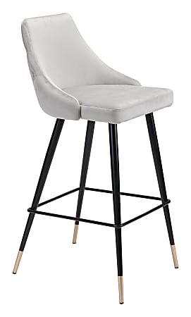 Zuo Modern Piccolo Bar Chair, Gray