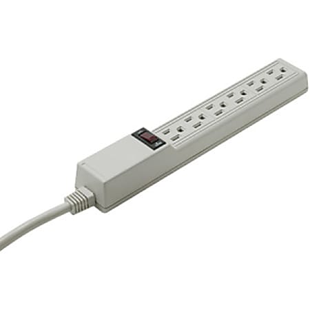 Steren 905-106 6-Outlets Surge Suppressor - 6 x NEMA 5-15R - 1875 VA - 150 J - 125 V AC Input - 125 V AC Output