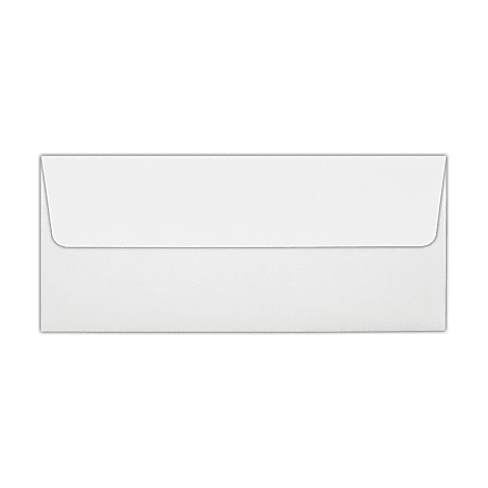 LUX #10 Foil-Lined Square-Flap Envelopes, Peel & Press Closure, White/Gold, Pack Of 50