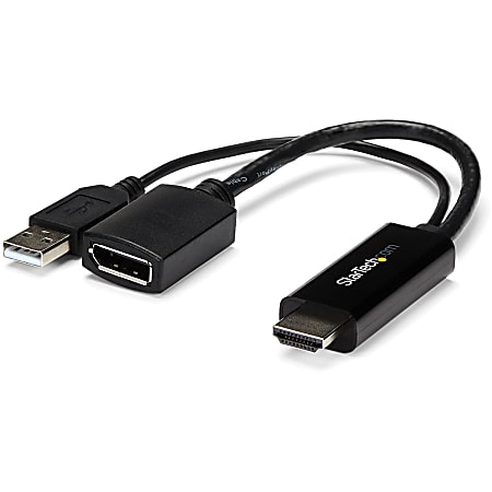 StarTech.com HDMI to DisplayPort Adapter - 4K 30Hz - HDMI to DisplayPort Converter - Compact HDMI to DP Adapter - HD2DP