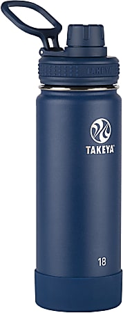 Takeya Actives Spout Reusable Water Bottle, 18 Oz, Midnight