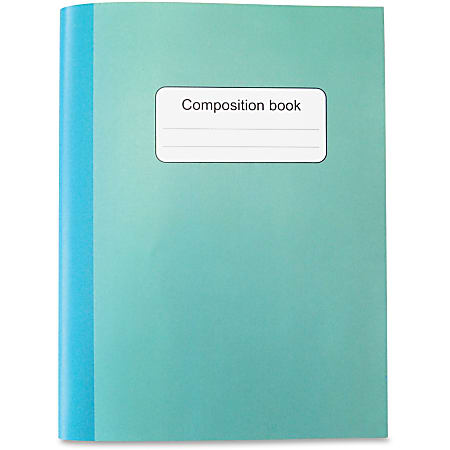 Sparco College-ruled Composition Book - 80 Sheets - Stitched - College Ruled - 15 lb Basis Weight - 10" x 7.5"10" - Blue, Green Cover - Sturdy Cover - Recycled - 1Each