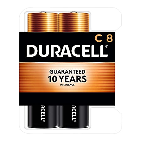 Duracell Coppertop C Alkaline Batteries, Pack Of 8,