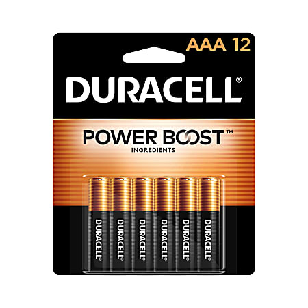 Duracell® Coppertop AAA Alkaline Batteries, Pack Of 12