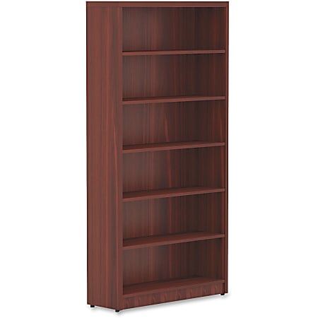 Lorell® Chateau 6-Shelf Bookcase, Mahogany