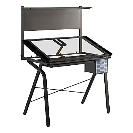 Monarch Specialties Adjustable Drafting Table Rectangular Black