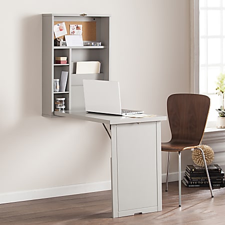 SEI Furniture Fold Out Convertible Wall Mount 22 W Writing Desk