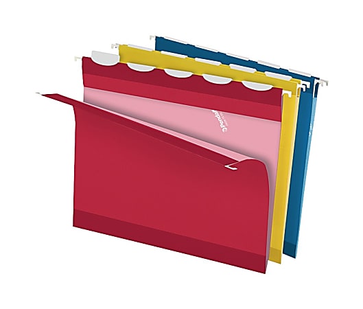 Pendaflex® Premium Ready-Tab Reinforced Hanging Folders, Letter Size, 1/5-Cut Tab, Assorted, Box Of 20