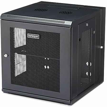 StarTech.com Wallmount Server Rack Cabinet - Hinged Enclosure - 12U - Wallmount Network Cabinet - 19.7in Deep - RK1224WALHM