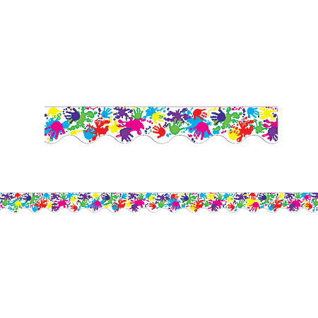 Teacher Created Resources Border Trim, 2 3/16" x 35" Strips, Helping Hands, Pack Of 12