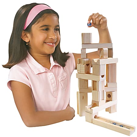 Ideal Amaze N Marbles 60 Piece Classic Wood Construction Set