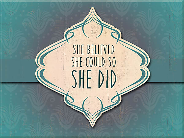 PTM Images Framed Wall Art, Believed, 12"H x 16"W, White