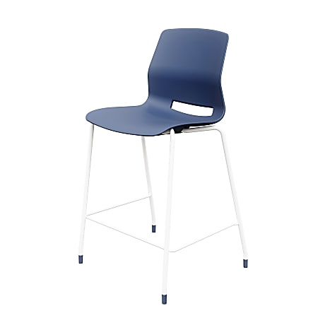 KFI Studios Imme Stacking Bar Stool, 39"H, Navy/White