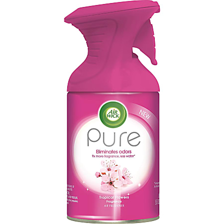 Air Wick Pure Aerosol Spray - Aerosol - 5.5 fl oz (0.2 quart) - Tropical Flowers - 1 / Each - Odor Neutralizer, Residue-free