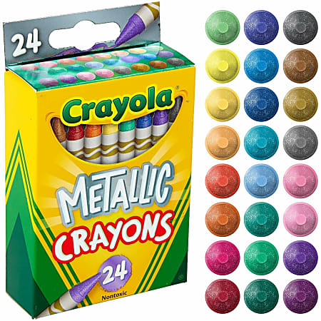 Crayola Crayons, Metallic - 24 crayons