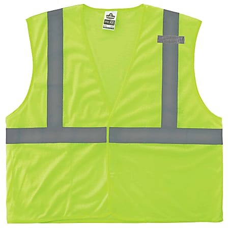 Ergodyne GloWear Safety Vest, Type R Class 2 Economy Mesh, XS, Lime, 8210HL
