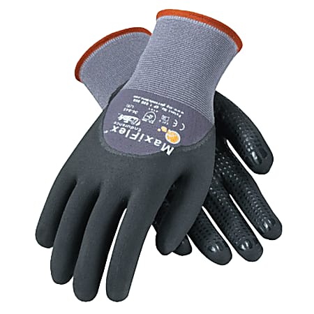 Bouton® MaxiFlex® Endurance™ Nitrile Gloves, Medium, Black/Gray, Pack Of 12 Pairs
