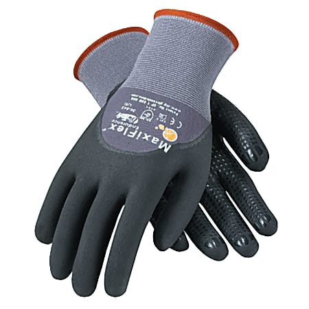 Bouton® MaxiFlex® Endurance™ Nitrile Gloves, Medium, Black/Gray,