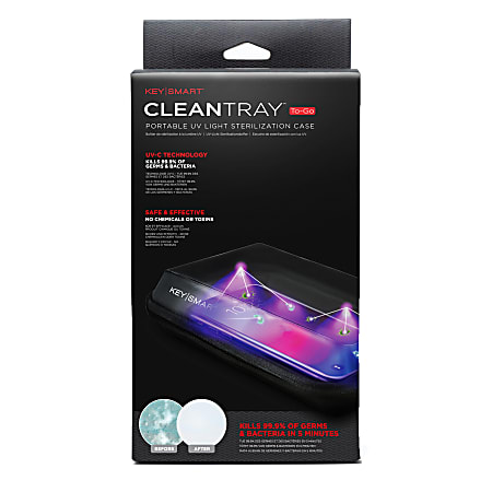 KeySmart CleanTray To-Go Portable UV Light Sterilization Case,