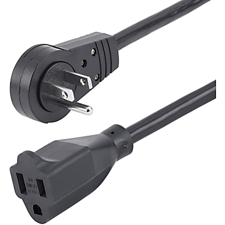StarTech.com Rotating Flat Plug Extension Cord, 6&#x27;, Black