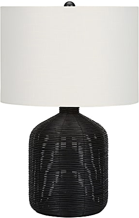 Monarch Specialties Glen Table Lamp, 23”H, Ivory/Black
