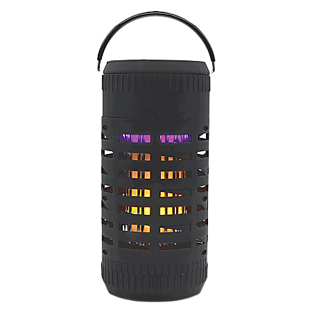 PIC® Flickering Flame Solar Portable Insect Killer Lantern, Black