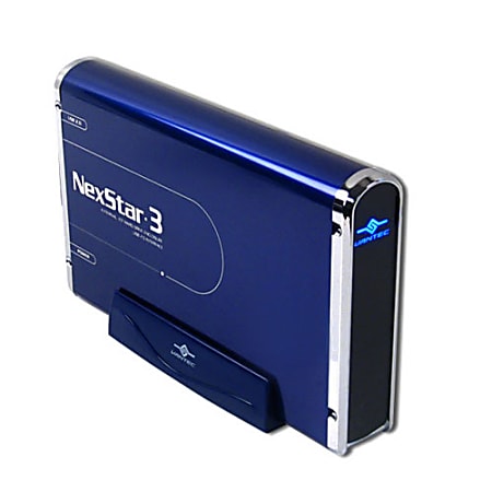 Vantec NexStar 3 NST-360U2-BL Hard Drive Enclosure - 1 x 3.5" - 1/3H Internal - External - Midnight Blue