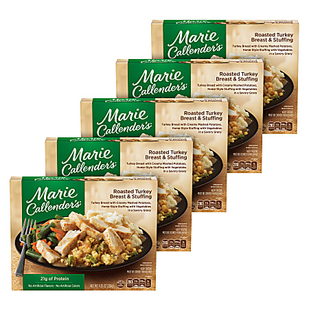 Marie Callender's Roasted Turkey Breast And Stuffing Dinners, 11.85 Oz, Case Of 5