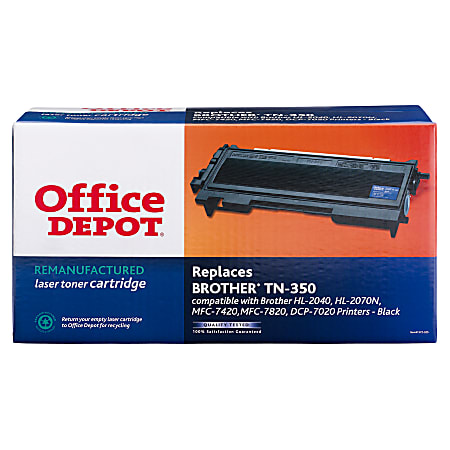 Office Depot® Brand R-BRO-TN350 (Brother TN-350) Remanufactured Black Toner Cartridge