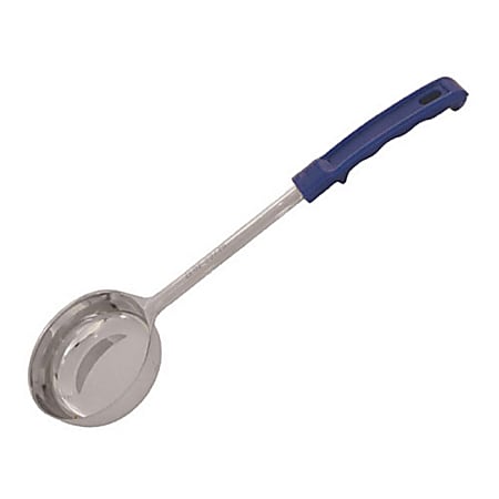 Winco Solid Portion Spoon, 8 Oz, Blue